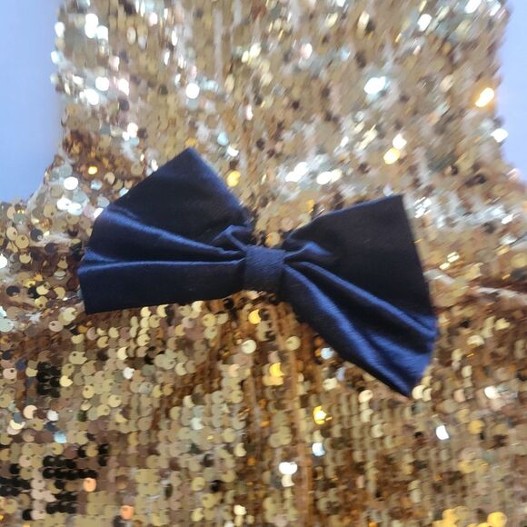 Weissman Girl Gold Black Sequin Dress Size SC Small 6-6x - Picture 3 of 9